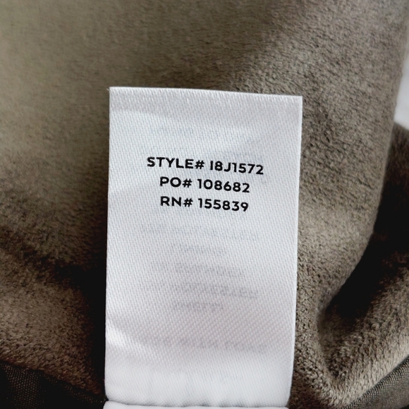 NEW Lulu's Taupe Tan Faux Suede Leather Asymmetrical Zip Up Moto Jacket P4752 - Picture 7 of 8